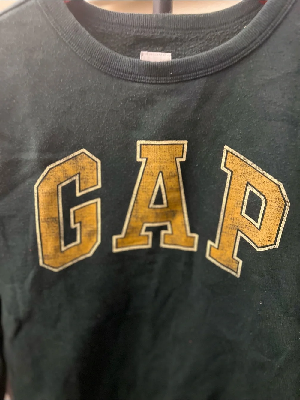 GAP Dark Green Sweatshirt with Gold Logo